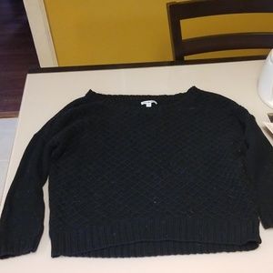 Black cable knit sweater
